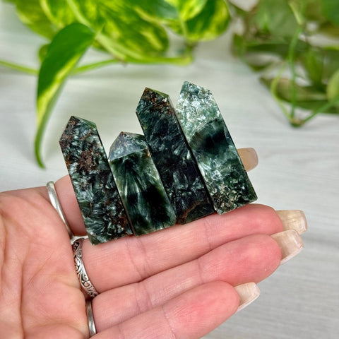 Mini Seraphinite Tower 66 5 - Kenna's Crystals from TikTok