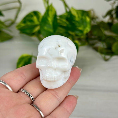 Mini Snow Agate Skull A 2 - Kenna's Crystals from TikTok