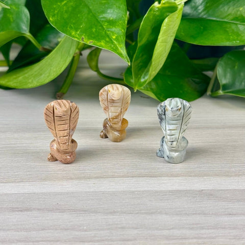 Mini Soapstone Animal Carvings Cobra 8 - Kenna's Crystals from TikTok