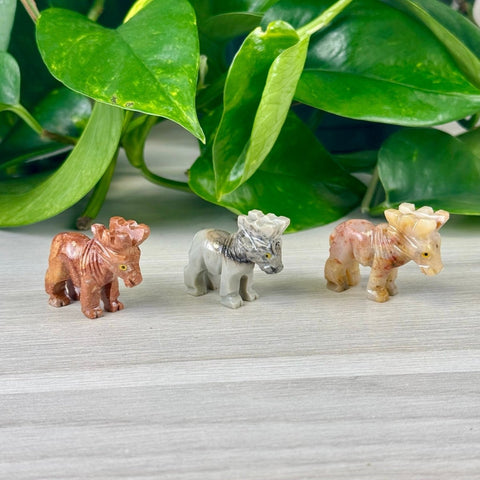 Mini Soapstone Animal Carvings Moose 6 - Kenna's Crystals from TikTok