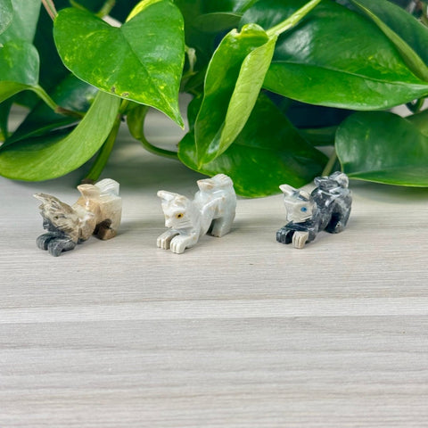 Mini Soapstone Animal Carvings Stretching Cat 20 - Kenna's Crystals from TikTok