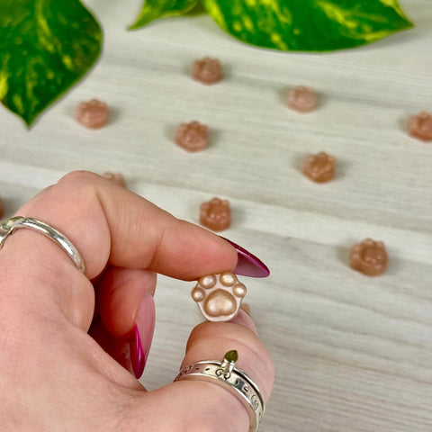 Mini Sunstone in Peach Moonstone Pet Paw 2 - Kenna's Crystals from TikTok