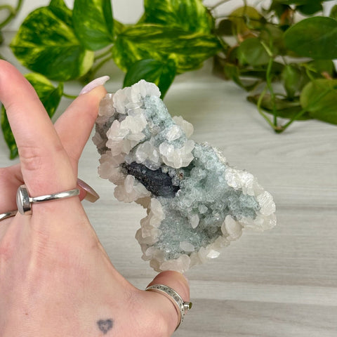 Minty Green Fluorite with Pink Calcite 115 11 - Kenna's Crystals from TikTok