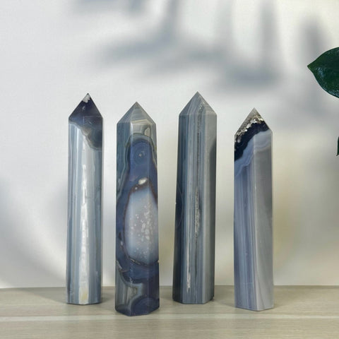 Moody Flower Agate Tower 55 4 - Kenna's Crystals from TikTok