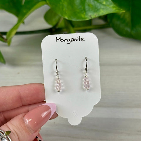 Morganite Earrings Style B 2 - Kenna's Crystals from TikTok