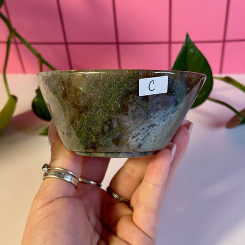 Moss Agate Bowl C 5 - Kenna's Crystals from TikTok
