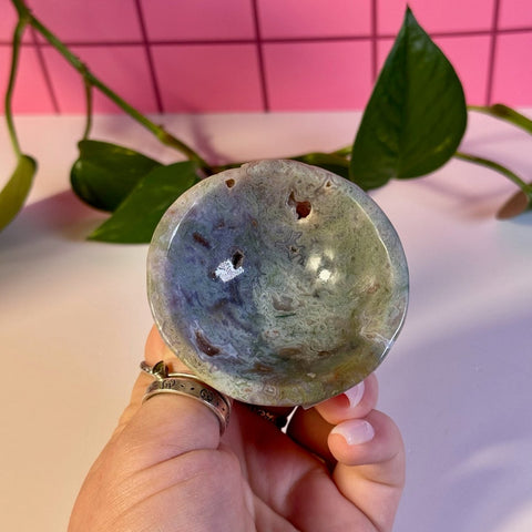 Moss Agate Bowl E2 62 - Kenna's Crystals from TikTok