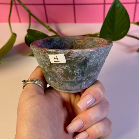 Moss Agate Bowl H 15 - Kenna's Crystals from TikTok