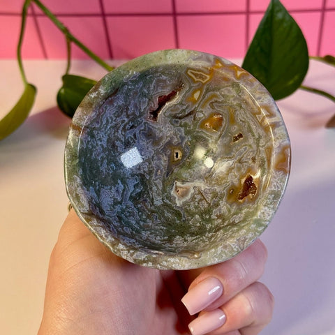 Moss Agate Bowl H 16 - Kenna's Crystals from TikTok