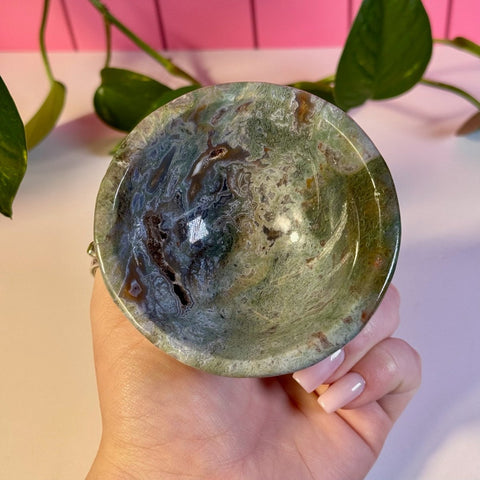 Moss Agate Bowl I 18 - Kenna's Crystals from TikTok