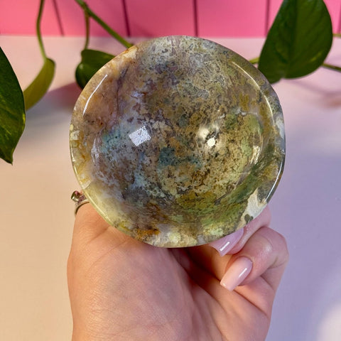Moss Agate Bowl M 26 - Kenna's Crystals from TikTok