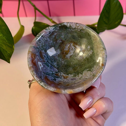Moss Agate Bowl Q 34 - Kenna's Crystals from TikTok