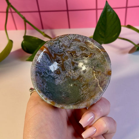 Moss Agate Bowl V 44 - Kenna's Crystals from TikTok