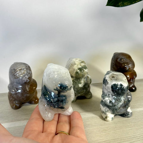 Moss Agate Chubby Dino 44 2 - Kenna's Crystals from TikTok