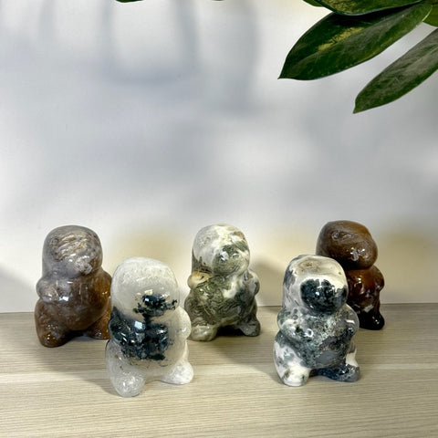 Moss Agate Chubby Dino 44 4 - Kenna's Crystals from TikTok