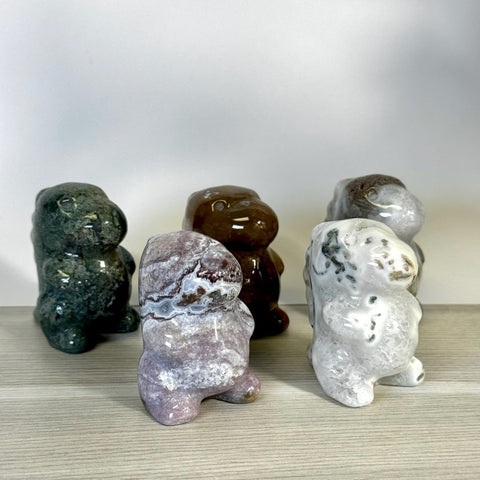 Moss Agate Chubby Dino 44 5 - Kenna's Crystals from TikTok