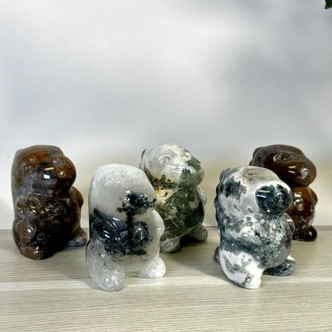 Moss Agate Chubby Dino 44 6 - Kenna's Crystals from TikTok