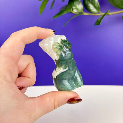 Moss Agate Goddess - Kenna's Crystals