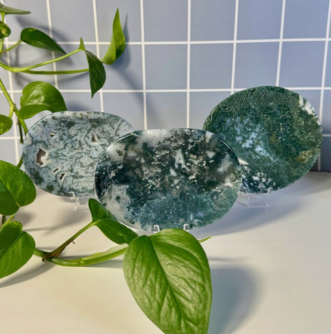 Moss Agate Plate 44 2 - Kenna's Crystals from TikTok