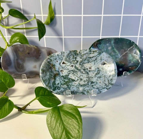 Moss Agate Plate 55 3 - Kenna's Crystals from TikTok
