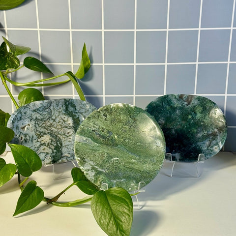 Moss Agate Plate 66 4 - Kenna's Crystals from TikTok
