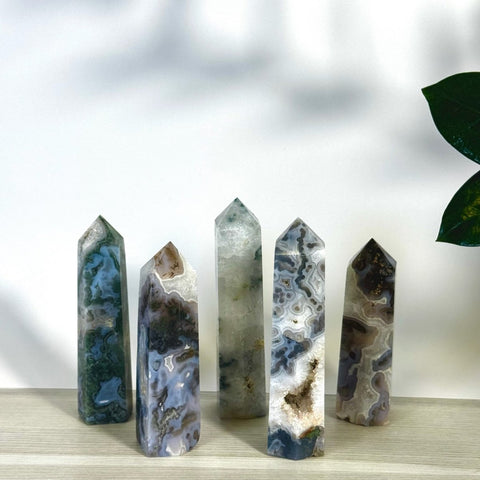 Moss Agate Tower 33 2 - Kenna's Crystals from TikTok