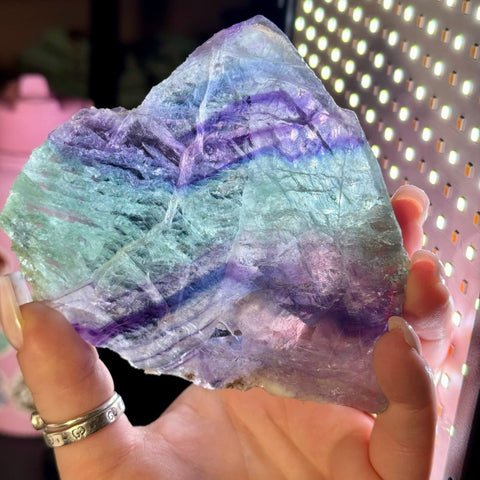 Mystery Rainbow Fluorite Slab 66 7 - Kenna's Crystals from TikTok