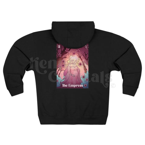 Mystic Arcana Zip Hoodie Black XS The Empress 12 - Kenna's Crystals from TikTok