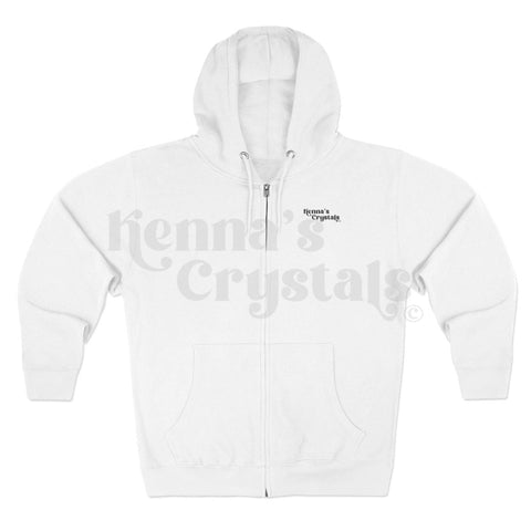 Mystic Arcana Zip Hoodie White XS The Emperor 9 - Kenna's Crystals from TikTok