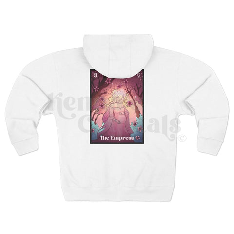 Mystic Arcana Zip Hoodie White XS The Empress 11 - Kenna's Crystals from TikTok