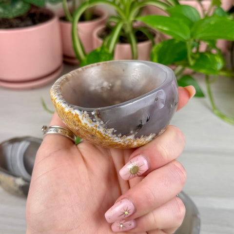 Natural Agate Bowl 33 1 - Kenna's Crystals from TikTok