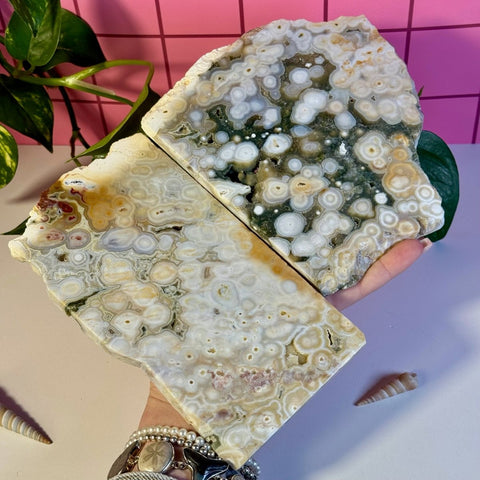 Ocean Jasper Slab 311 22 - Kenna's Crystals from TikTok