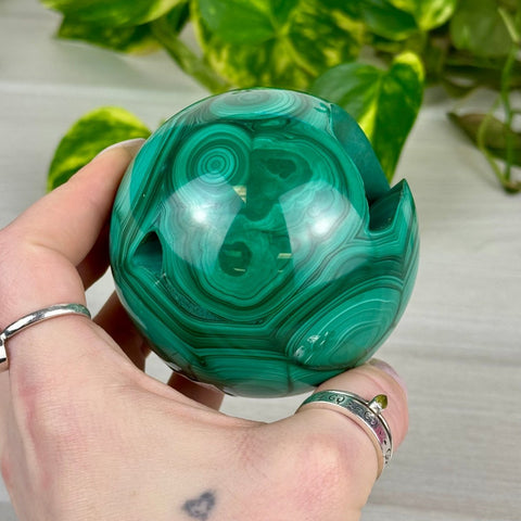 Opulent Malachite Sphere 3 - Kenna's Crystals from TikTok