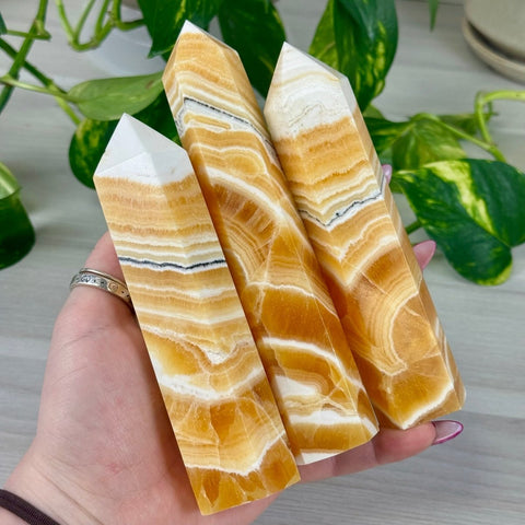 Orange Crush Calcite Tower 33 1 - Kenna's Crystals from TikTok