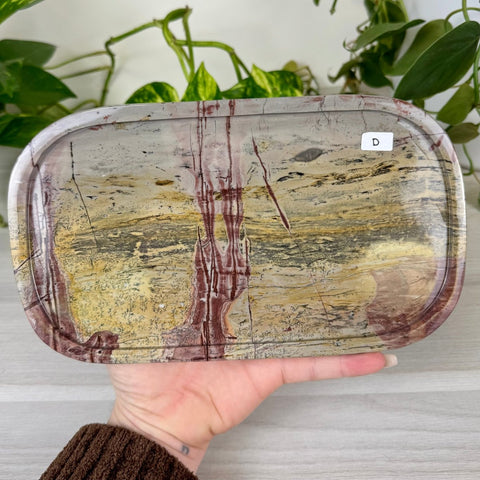 Painting Stone Jasper Decorative Plate 5 - Kenna's Crystals from TikTok