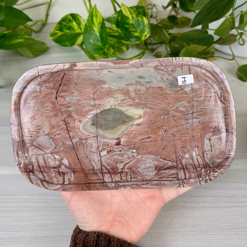 Painting Stone Jasper Decorative Plate 9 - Kenna's Crystals from TikTok