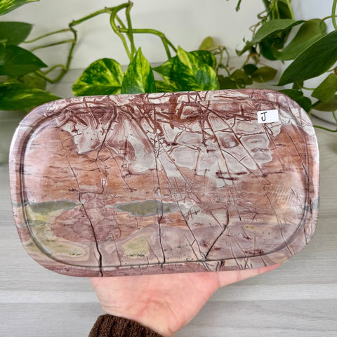 Painting Stone Jasper Decorative Plate 10 - Kenna's Crystals from TikTok