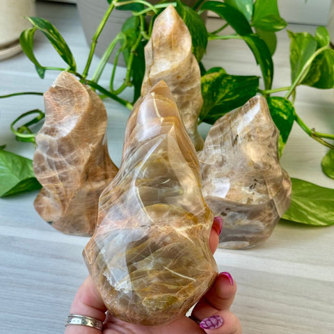 Peach Moonstone Flame 44 5 - Kenna's Crystals from TikTok