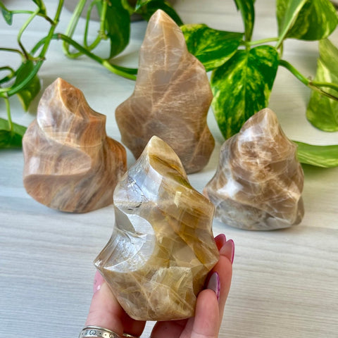 Peach Moonstone Flame 55 3 - Kenna's Crystals from TikTok