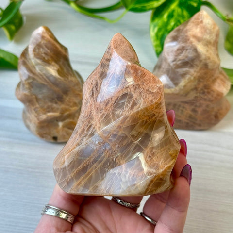 Peach Moonstone Flame 55 4 - Kenna's Crystals from TikTok