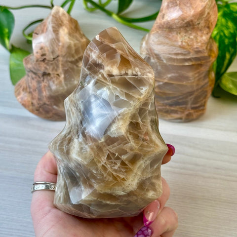 Peach Moonstone Flame 77 6 - Kenna's Crystals from TikTok