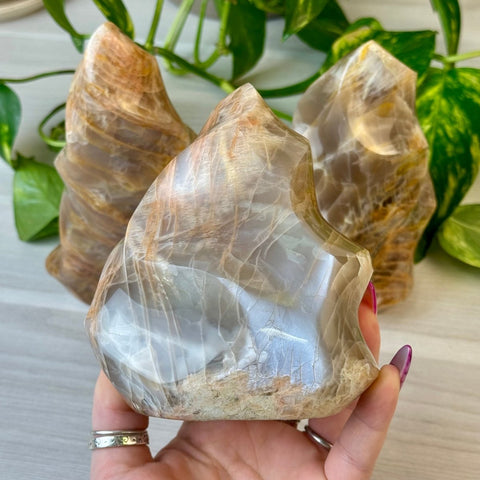 Peach Moonstone Flame 88 1 - Kenna's Crystals from TikTok