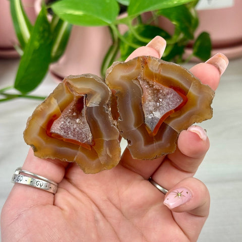 Perfect Malawi Agate Pair B2 16 - Kenna's Crystals from TikTok