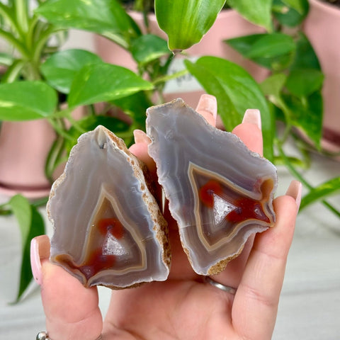 Perfect Malawi Agate Pair F1 37 - Kenna's Crystals from TikTok