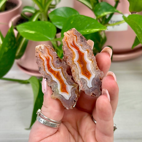 Perfect Malawi Agate Pair G2 11 - Kenna's Crystals from TikTok