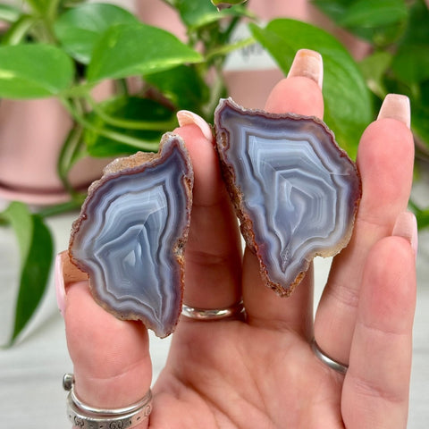 Perfect Malawi Agate Pair H2 10 - Kenna's Crystals from TikTok