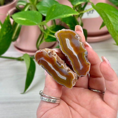 Perfect Malawi Agate Pair I2 9 - Kenna's Crystals from TikTok