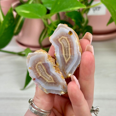 Perfect Malawi Agate Pair J2 8 - Kenna's Crystals from TikTok