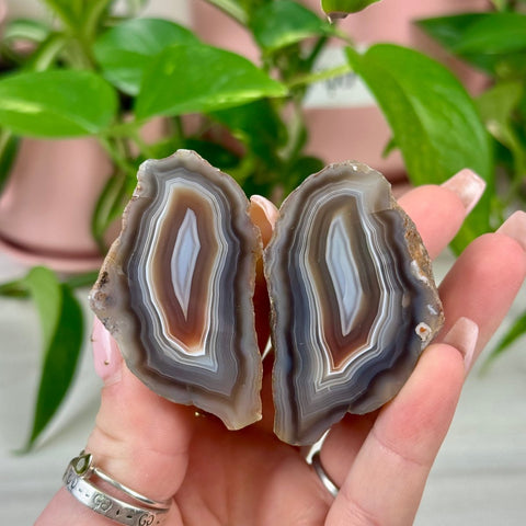 Perfect Malawi Agate Pair M1 30 - Kenna's Crystals from TikTok