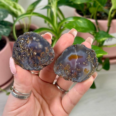 Perfect Malawi Agate Pair O2 3 - Kenna's Crystals from TikTok